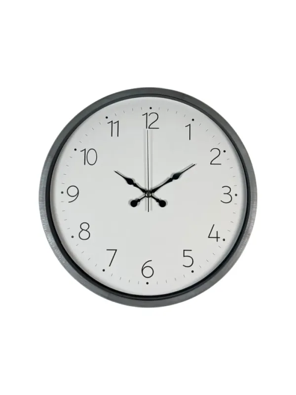 Gri Plastik Duvar Saati 36 cm · Model PP-3604K