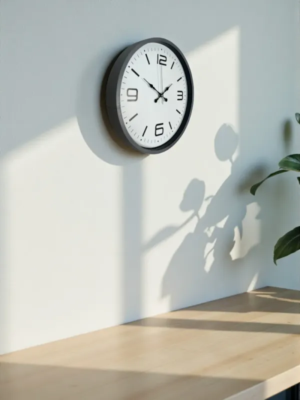 Gri Plastik Duvar Saati 36 cm · Model PP-3608K