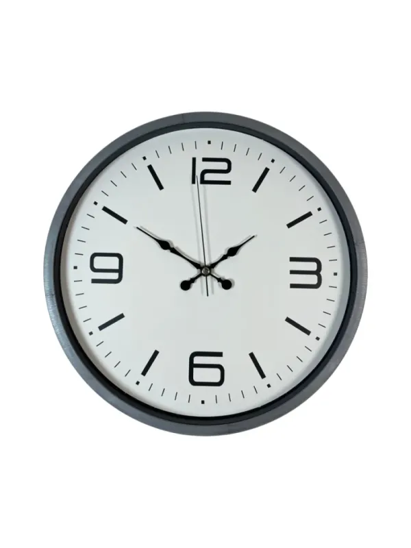 Gri Plastik Duvar Saati 36 cm · Model PP-3608K