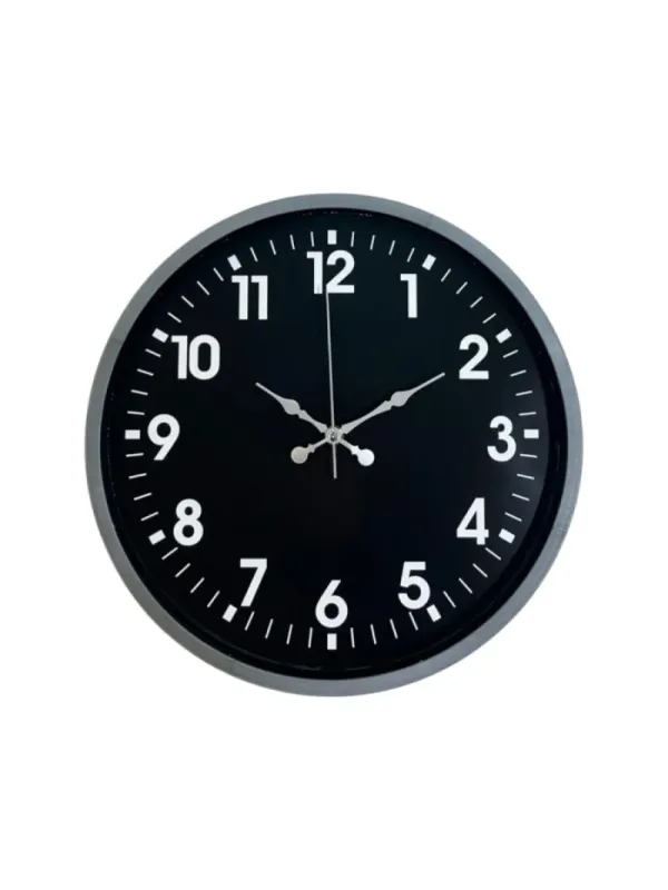 Gri Plastik Duvar Saati 36 cm · Model PP-3631K