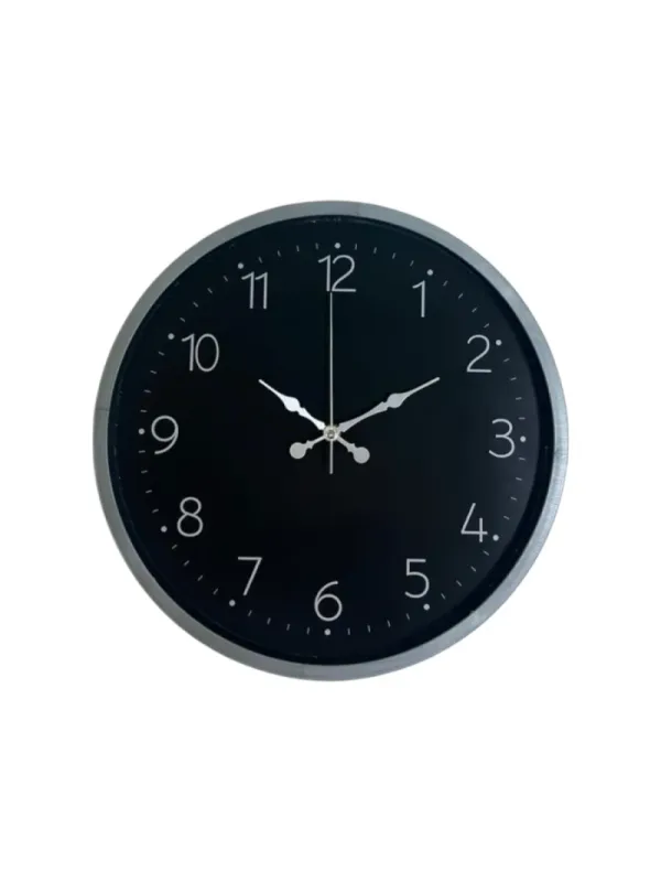 Gri Plastik Duvar Saati 36 cm · Model PP-3647K