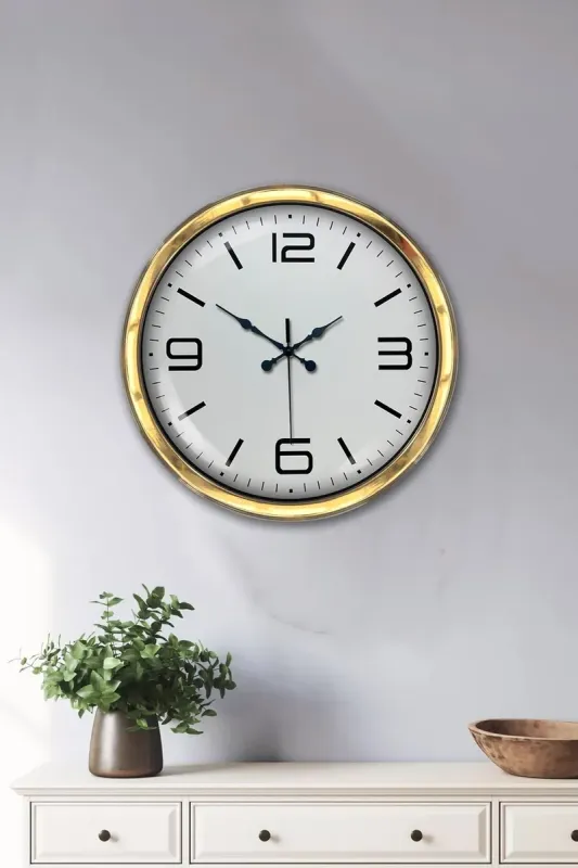 Gold Metal Duvar Saati 40 cm · Model 4008G