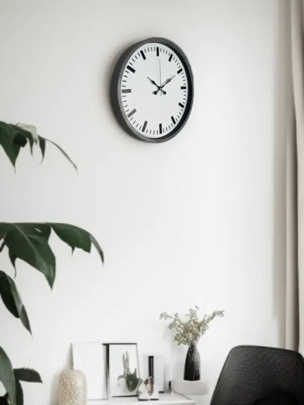 Gri Plastik Duvar Saati 36 cm · Model PP-3689K