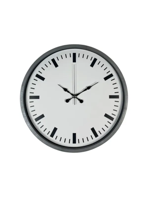 Gri Plastik Duvar Saati 36 cm · Model PP-3689K