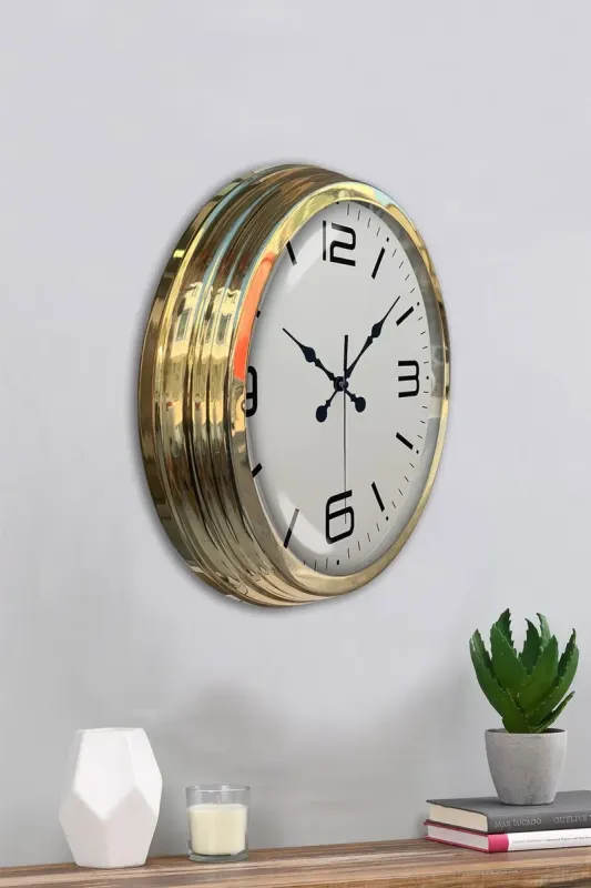 Gold Metal Duvar Saati 40 cm · Model 4008G