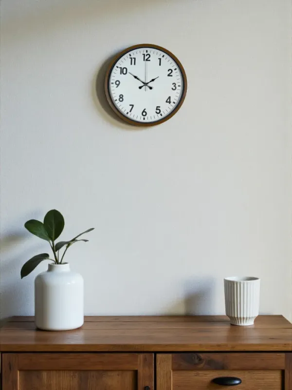 Kahverengi Plastik Duvar Saati 36 cm · Model PP-3601I