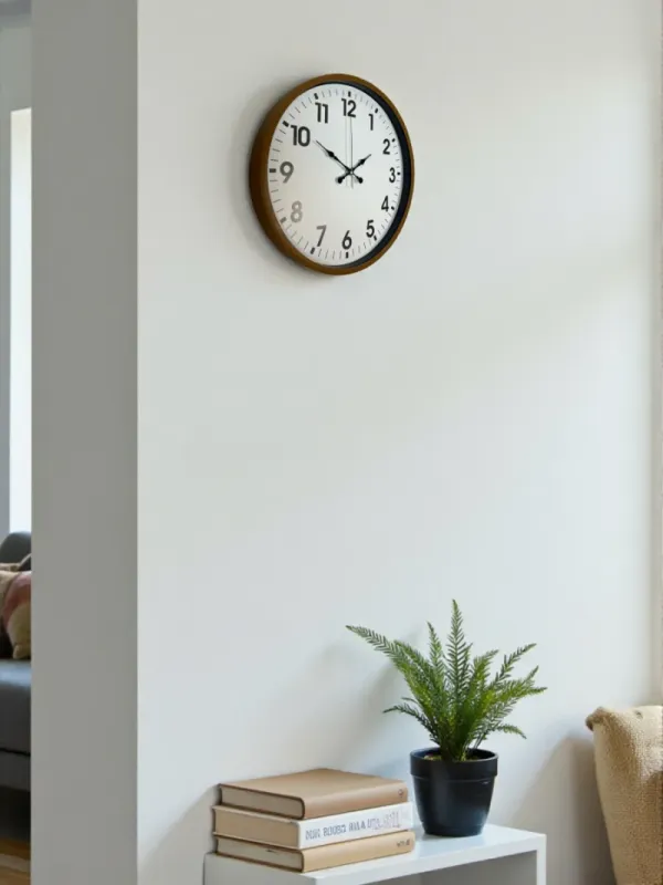 Kahverengi Plastik Duvar Saati 36 cm · Model PP-3601I
