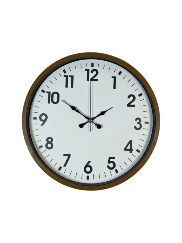 Kahverengi Plastik Duvar Saati 36 cm · Model PP-3601I