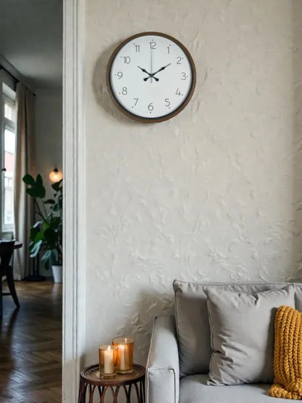Kahverengi Plastik Duvar Saati 36 cm · Model PP-3604I