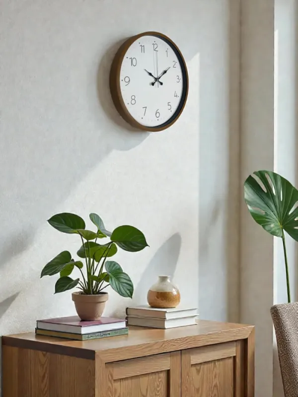 Kahverengi Plastik Duvar Saati 36 cm · Model PP-3604I