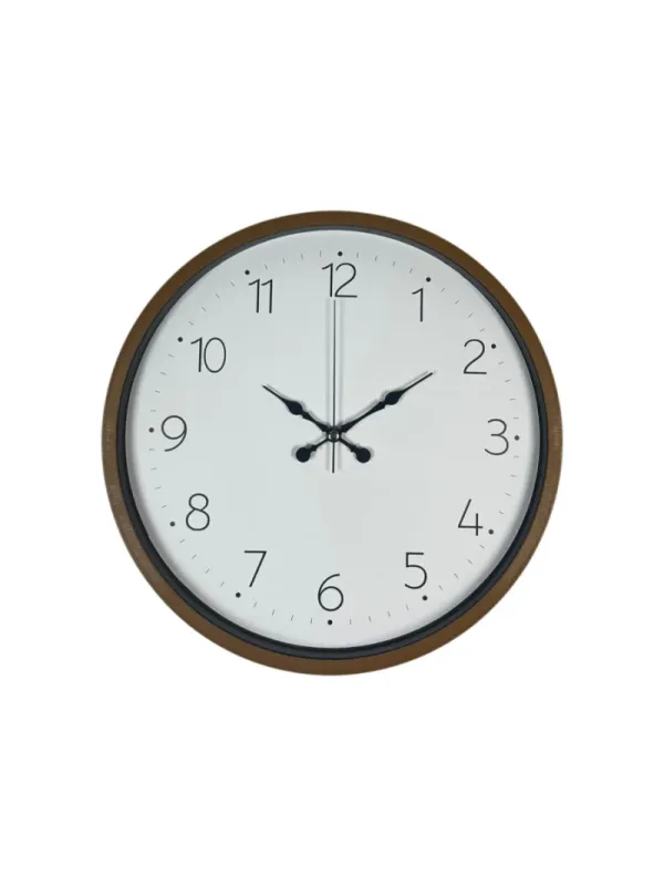 Kahverengi Plastik Duvar Saati 36 cm · Model PP-3604I