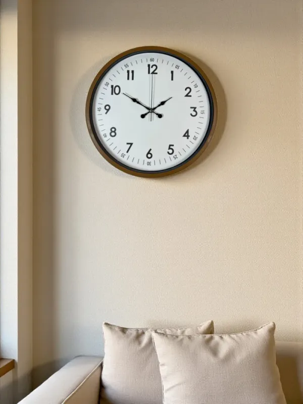 Kahverengi Plastik Duvar Saati 36 cm · Model PP-3605I