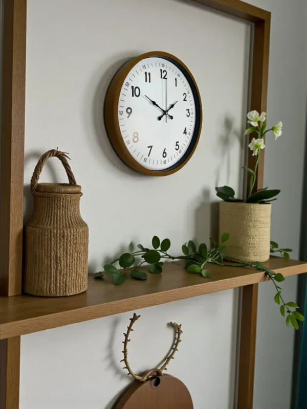 Kahverengi Plastik Duvar Saati 36 cm · Model PP-3605I