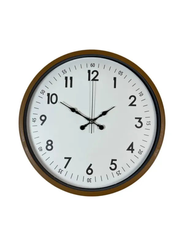Kahverengi Plastik Duvar Saati 36 cm · Model PP-3605I