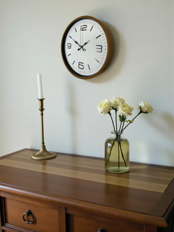 Kahverengi Plastik Duvar Saati 36 cm · Model PP-3608I