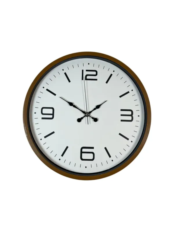 Kahverengi Plastik Duvar Saati 36 cm · Model PP-3608I