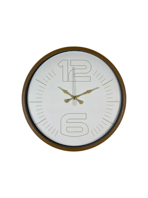 Kahverengi Plastik Duvar Saati 36 cm · Model PP-3648I