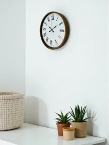 Roma Rakamlı Kahverengi Plastik Duvar Saati 36 cm · Model PP-3654I