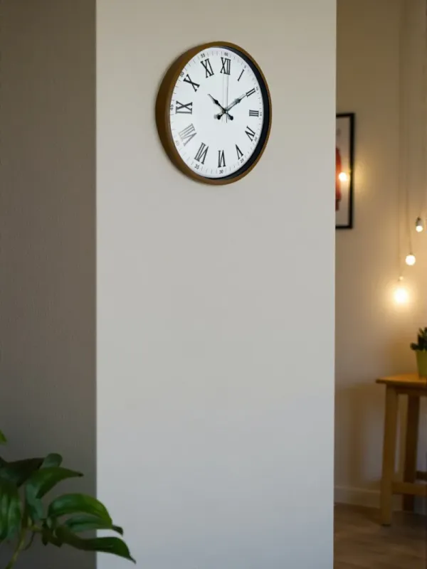 Roma Rakamlı Kahverengi Plastik Duvar Saati 36 cm · Model PP-3654I