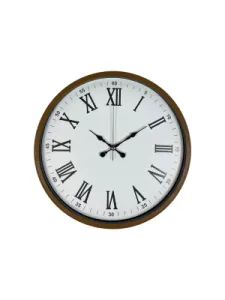 Roma Rakamlı Kahverengi Plastik Duvar Saati 36 cm · Model PP-3654I