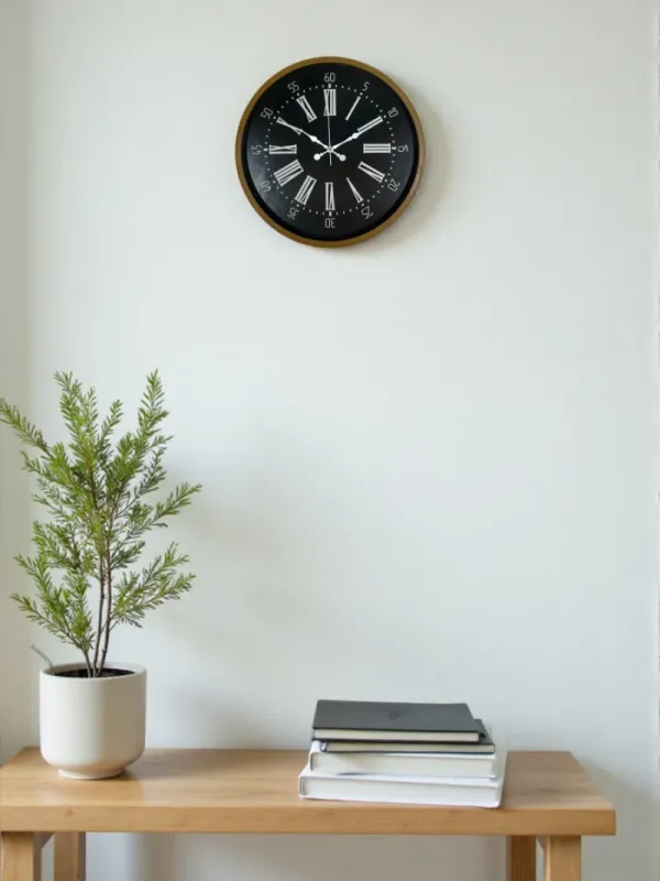 Kahverengi Plastik Duvar Saati 36 cm · Model PP-3659I