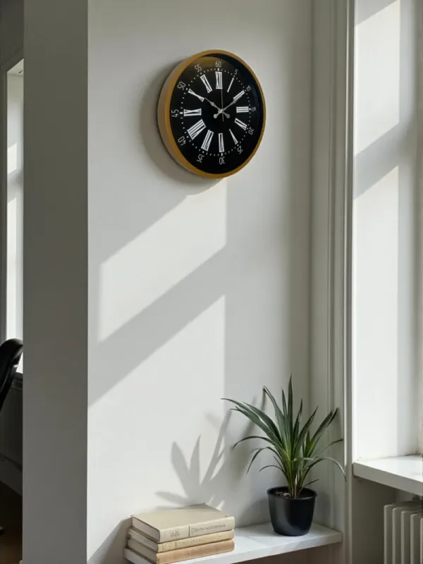 Kahverengi Plastik Duvar Saati 36 cm · Model PP-3659I