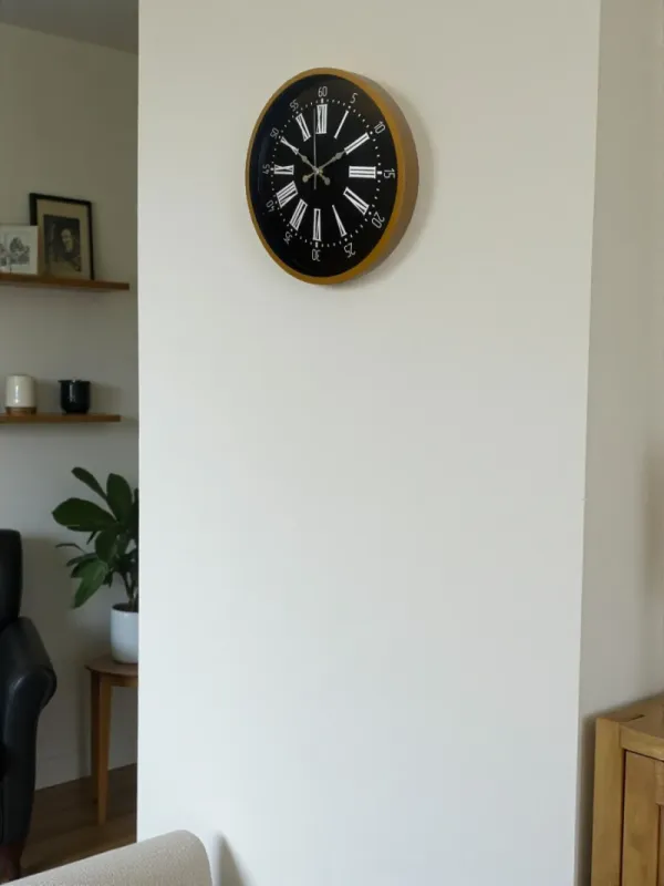 Kahverengi Plastik Duvar Saati 36 cm · Model PP-3659I