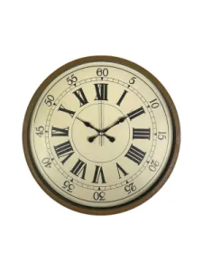 Retro Görünümlü Kahverengi Plastik Duvar Saati 36 cm · Model PP-3665I