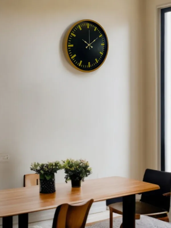 Kahverengi Plastik Duvar Saati 36 cm · Model PP-3688I