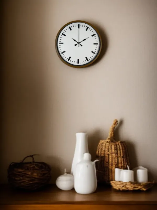 Kahverengi Plastik Duvar Saati 36 cm · Model PP-3689I