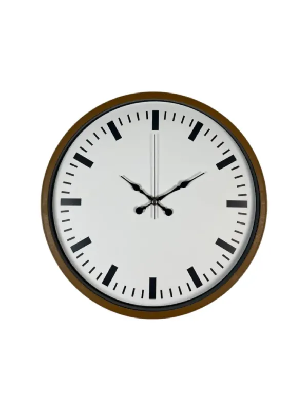Kahverengi Plastik Duvar Saati 36 cm · Model PP-3689I