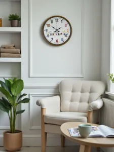 Çocuk Odası Kahverengi Plastik Duvar Saati 36 cm · Model PP-3693I