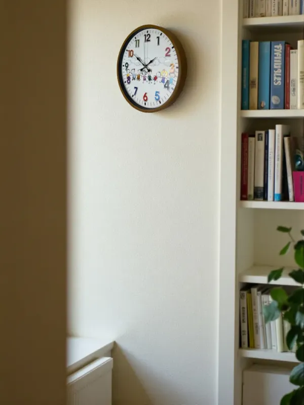 Çocuk Odası Kahverengi Plastik Duvar Saati 36 cm · Model PP-3693I