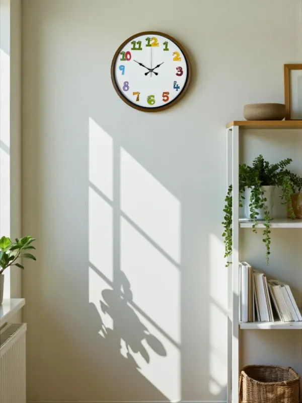 Çocuk Odası Kahverengi Plastik Duvar Saati 36 cm · Model PP-3694I