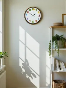 Çocuk Odası Kahverengi Plastik Duvar Saati 36 cm · Model PP-3694I