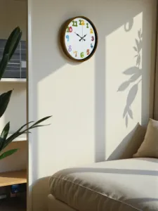 Çocuk Odası Kahverengi Plastik Duvar Saati 36 cm · Model PP-3694I