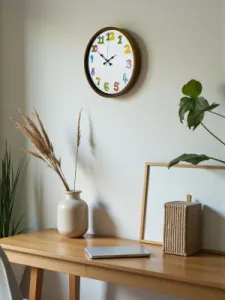 Çocuk Odası Kahverengi Plastik Duvar Saati 36 cm · Model PP-3694I