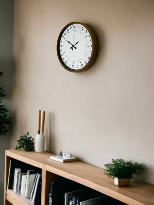 Göstergeli Kahverengi Plastik Duvar Saati 36 cm · Model PP-3697I