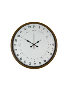 Göstergeli Kahverengi Plastik Duvar Saati 36 cm · Model PP-3697I