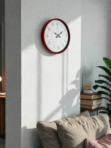 Kırmızı Plastik Duvar Saati 36 cm · Model PP-3604R