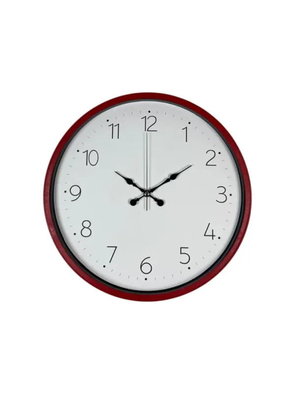 Kırmızı Plastik Duvar Saati 36 cm · Model PP-3604R