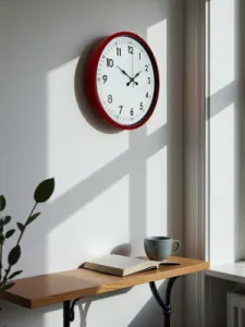 Kırmızı Plastik Duvar Saati 36 cm · Model PP-3605R