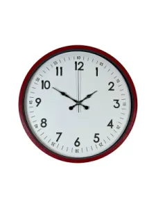 Kırmızı Plastik Duvar Saati 36 cm · Model PP-3605R