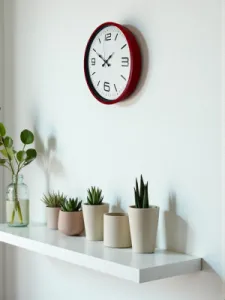 Kırmızı Plastik Duvar Saati 36 cm · Model PP-3608R