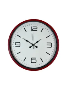 Kırmızı Plastik Duvar Saati 36 cm · Model PP-3608R