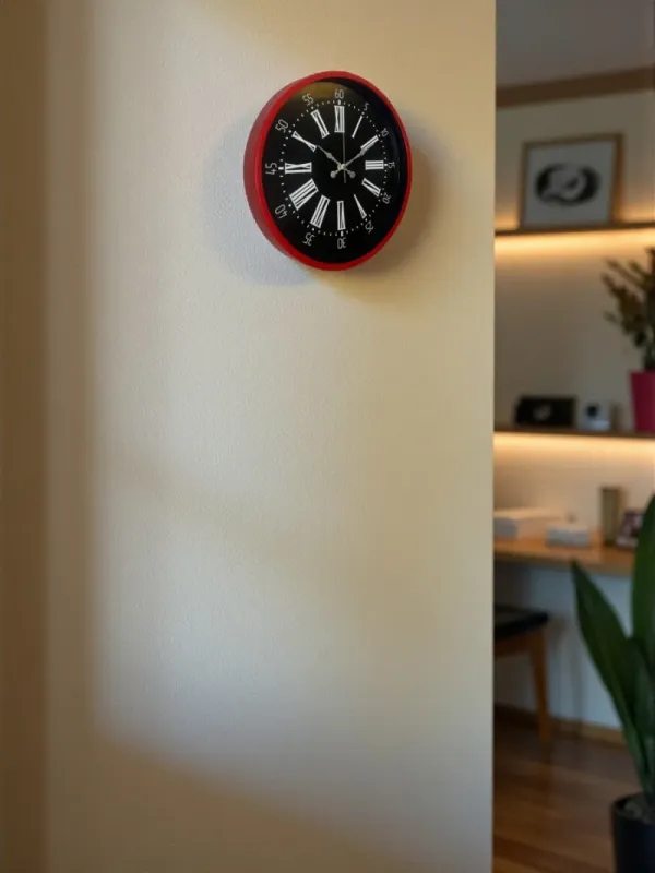 Kırmızı Plastik Duvar Saati 36 cm · Model PP-3659R