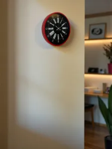 Kırmızı Plastik Duvar Saati 36 cm · Model PP-3659R