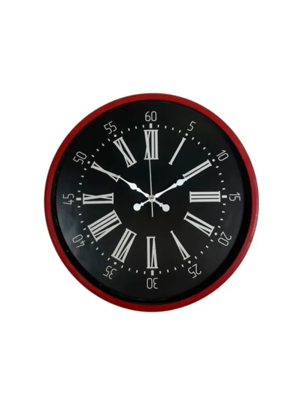 Kırmızı Plastik Duvar Saati 36 cm · Model PP-3659R