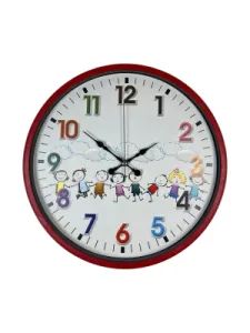 Çocuk Odası Kırmızı Plastik Duvar Saati 36 cm · Model PP-3693R