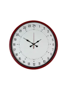 Göstergeli Kırmızı Plastik Duvar Saati 36 cm · Model PP-3697R